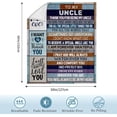 thumbnail image 4 of Uncle Gifts for Christmas, Uncle Gifts for Men, Uncle Gifts from Niece Nephew, Great Gifts for Uncle, Best Uncle Ever Gifts for New Uncle, Uncle Christmas Birthday Gifts Blanket 50"x60", 4 of 6