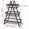thumbnail image 5 of 3 Tier Fruit Basket Stand, Portable Fruit Bowle Basket for Kitchen Counter, Detachable Metal Rectangle Basket Storage for Fruit Snack and Veggie Storage, 5 of 9