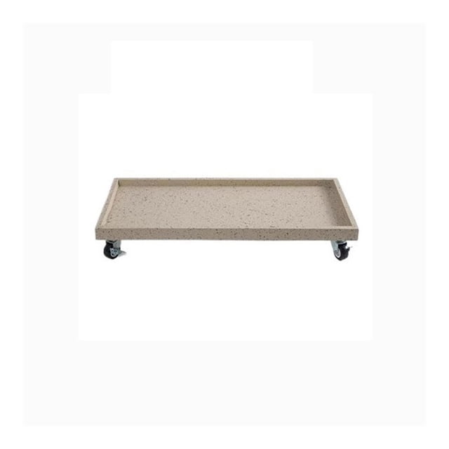 Palette Rectangulaire pour Plantes d'Intérieur et d'Extérieur avec Roues, Grande Soucoupe en Résine Synthétique