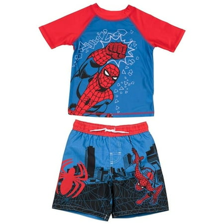 

Swinging Action Youth Swim Shorts & Rash Guard Set - Size 5-6