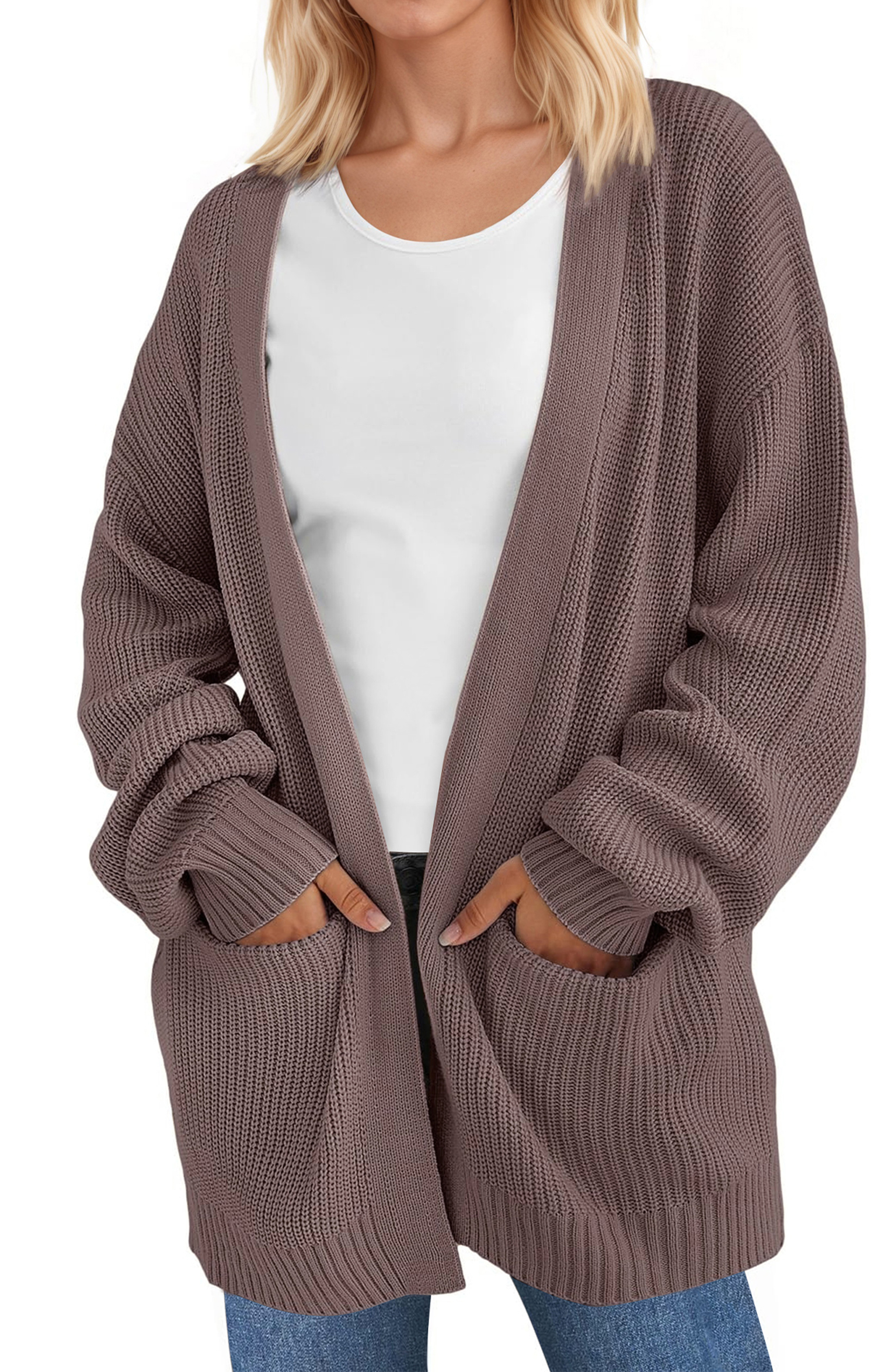 UVN Women's Oversized Open Front Cardigan photo 1