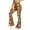 Yellow#5, variant on Women's High Waist Yoga Pants Floral Print Flare Leg Stretchy Tummy Control Butt Lifting Leggings with Brushed Single Jersey Fabric for Workout Running Gym Dance Casual Wear S - 2XL