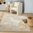 thumbnail image 2 of TOWN & COUNTRY PLAY Starlight Unicorn Dream Kids Area Rug, Soft & Plush, Calming, Bedroom Rug, Nursery Decor, Playroom & Classroom Rugs, Beige/Multi, 5'2"x7’2”, 2 of 4