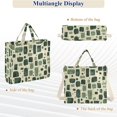 thumbnail image 6 of FORMRS Womens Corduroy Tote Bag Crossbody Shoulder Handbag with Pocket, Green Geometric, 6 of 7