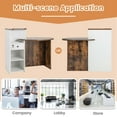 thumbnail image 6 of Costway Open Shelf and Lockable Drawer Reception Desk, Rustic Brown and White, 6 of 11