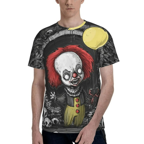 It Pennywise Horror Men's T Shirt Summer Casual Fashion Unisex Short Sleeve Graphic Crew Neck Tees Tops