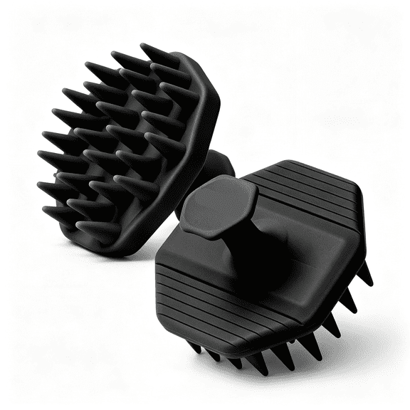 ACDANC Scalp Massager Shampoo Brush - Silicone Scalp Scrubber for Hair Growth & Dandruff Removal, One-Piece, Non-Slip Handle, Soft Bristles, Wet/Dry Shower Scalp Exfoliator