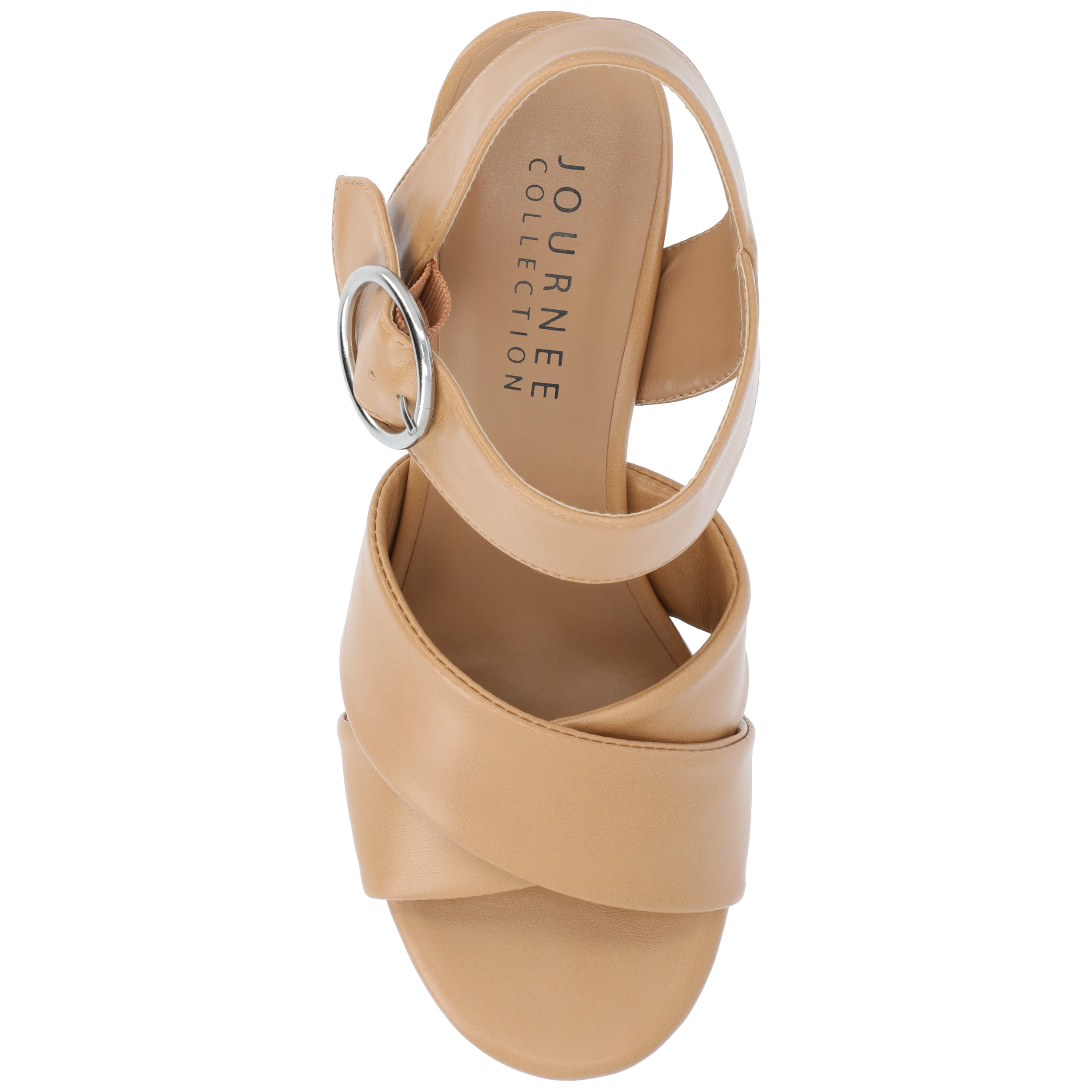 Journee Womens Akeely Mid Heel Platform Dress Sandals