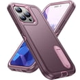 thumbnail image 2 of for iPhone 15 Pro Case, iPhone 15 Pro Phone Case with Built in Kickstand, Shockproof/Dustproof/Drop Proof Heavy Duty Military-Grade Rugged Protective Cover for iPhone 15 Pro,Purple,For iPhone 15 Pro, 2 of 9
