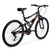 Hyper Bicycles 26 Shocker Mountain Bike, Adult Ages 14+, Black/Red