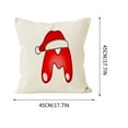 thumbnail image 3 of Qocolhg Christmas Decorations Outdoor Indoor, Christmas 26 Letter Pillow Cover Holiday Sofa Decoration Pillowcase -border Linen Printed Cushion Cover, on Sale Clearance!, 3 of 5