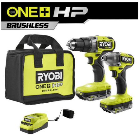 RYOBI RY18DD04 18V 2.0 Ah Battery Powered 1/2 in Drill Driver 750 in lbs 2100 RPM, 2 Piece