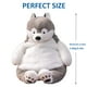 thumbnail image 3 of Ronivia Husky Animales De Peluche Pesados ??21.5"" 5.2 Lbs Juguete De Peluche De Perro Husky Pesado Almohada De Animales De Peluche Pesada Grande Regalos para Niños Y Niñas, 3 of 4