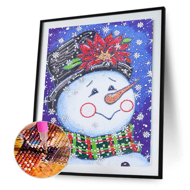 Cuadros Decorativos 5D DIY forma especial diamante pintura muñeco de nieve punto de cruz Craft Kit decoración del hogar Tmvgtek embutido en tela