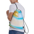 thumbnail image 3 of Drawstring Backpack - Coconut Palm Tree on Beach Splash Proof Small Drawstring Gym Bag for Women Men, Cinch Sports String Bag Backpack for Travel Swimming Beach, 3 of 8