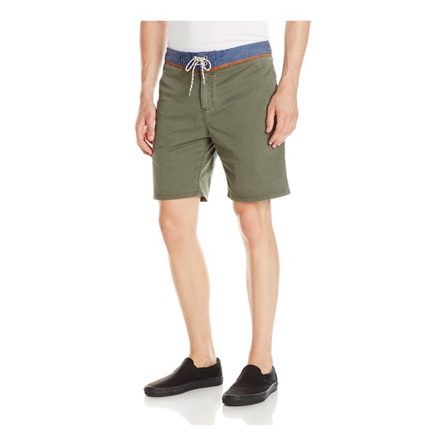 Pantalones cortos casuales para caminar Quiksilver Street Trunk Yoke para hombre, verde, 36 Quiksilver Caminando