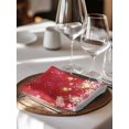 thumbnail image 6 of Red Snowflake Christmas Cloth Napkins Set of 6 Reusable Dinner Napkins, Xmas Snowflake Winter Modern Art Cocktail Napkin Washable Table Napkins for Wedding/Holiday Party/Baby Shower 20"x20", 6 of 7