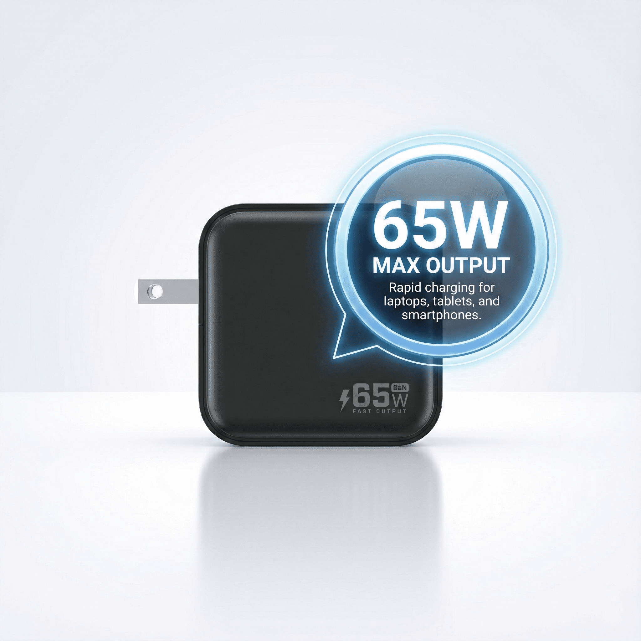 Famous TECH Shop Super Fast GaN Fast Charger Block 3-Port USB-C and USB-A Charging Station for Smartphones Tablets Laptops and USB Devices