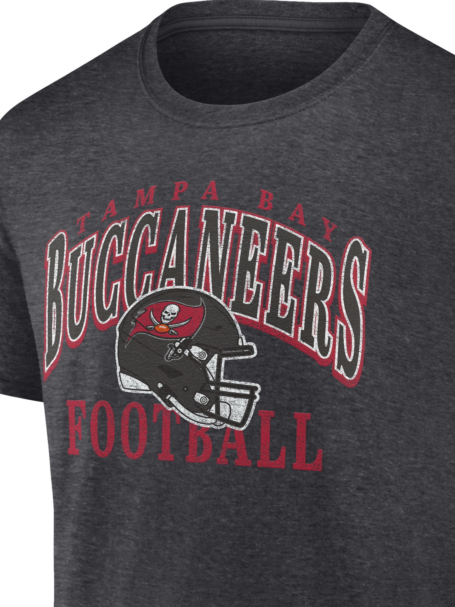 NFL Tampa Bay Buccaneers Men's Cotton Charcoal Heather Short Sleeve T-Shirt