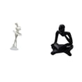 thumbnail image 1 of Figura De Bailarina Pensante Abstracta Moderna, Escultura Artística Para Dormitorio, Sala De Estar, Oficina, Estantería De Mesa, Decoración De Entrada, 1 of 8
