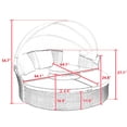 thumbnail image 2 of Miekor Furniture Kd Rattan Round Lounge With Canopy Bali Canopy Bed Outdoor, Wicker Outdoor Sofa Bed With Lift Coffee Table 89438, 2 of 12