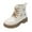 Beige, variant on Stylish Girls Ankle Boots With Heart Rhinestone Leather Lace Up Side Zipper Design For Winter Fashion Outfits,Low Heel Boots Sizes 13.5 Big Kid(8-9 Years)