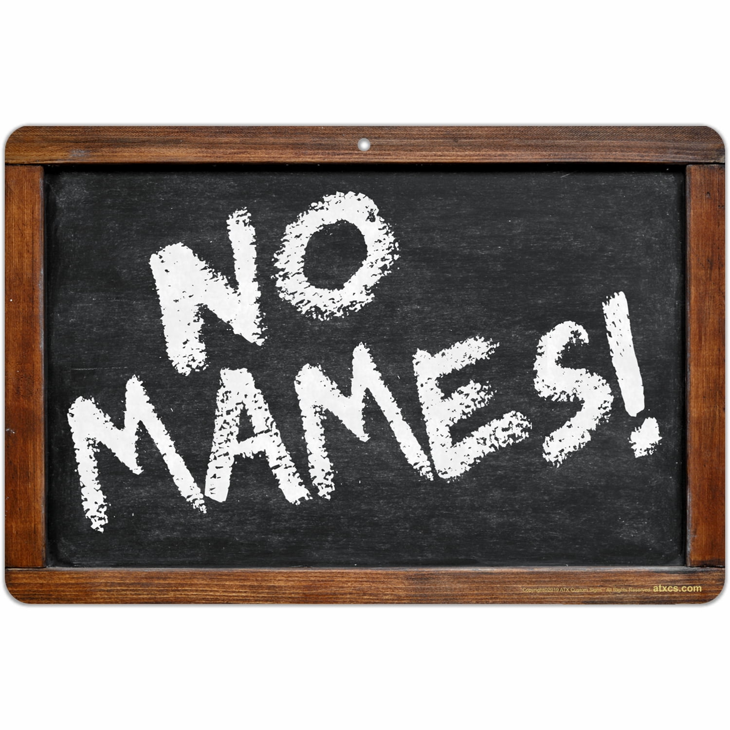 Funny Spanish Slang No Mames Aluminum Sign with Wood Frame