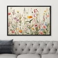 thumbnail image 3 of IDEA4WALL Framed Canvas Wall Art Minimal Pastel Colorful Floral Wildflowers Illustrations Retro Art Botanical Plants Print Rustic Relax/Calm for Living Room, Bedroom, Office - 24"x36" Black, 3 of 5