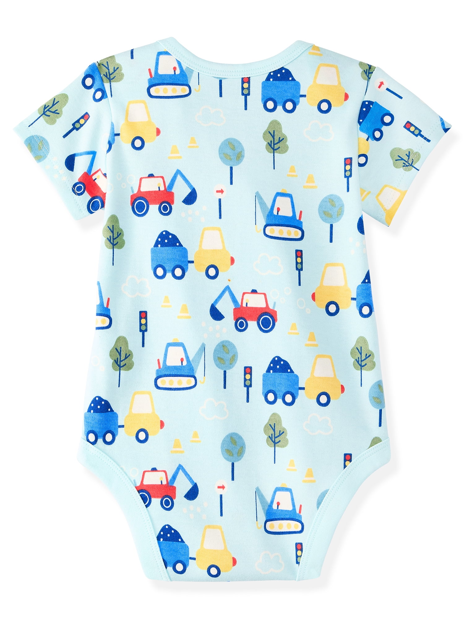Garanimals Newborn & Baby Boy Cotton Lap-Shoulder Short-Sleeve Bodysuit, Sizes 0–24M
