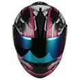 thumbnail image 3 of 1STORM MOTORCYCLE BIKE FULL FACE HELMET HJDJ11 MECHANIC SKULL PINK, 3 of 5