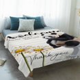 thumbnail image 4 of Panda Blanket Soft Cozy Warm Throw Blanket for Couch, Plush Fuzzy Flannel Fleece Blankets for Sofa, Country Animal Sit on Toilet Daisy Oil Painting Bed Blankets Lightweight Gifts for Women, 50"x80", 4 of 9