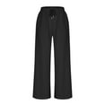 thumbnail image 6 of Dazajoo 2 Piece Sets for Women Fall Casual Long Sleeve Shirts and Drawstring Wide Leg Pants Tracksuits Jogging Suits Matching Clothing,Black,L, 6 of 9