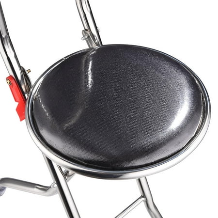 eldely stool legged cane folding aid hiking stick portable seat walking chair medical four care travel yescom