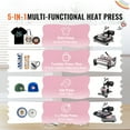 thumbnail image 2 of KFFKFF Thermal Imprint Device, Dimensions 15 x 15 inch, Quintuple Functionality Heat Transference Apparatus with 30 oz Cup Press, 360° Rotating Digital Shirt Imprinting Machine, Teflon Layer, 2 of 9
