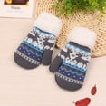thumbnail image 5 of Guantes de terciopelo para niños de otoño e invierno con guantes de lana de punto grueso, color gris, 5 of 5