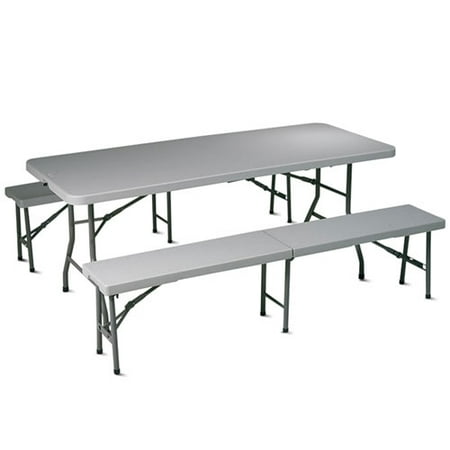 3 Piece Folding Table And Bench Set Brickseek 3 Piece Folding Table And Bench Set