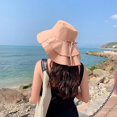 thumbnail image 2 of Caqui Sombrero para el Sol para Mujer Protección UV ala Ancha Cola de Caballo Visera de Playa Ajustable Sombrero de Pesca con Solapa para el Cuello, 2 of 5