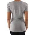 thumbnail image 3 of Womens Basic V-Neck Tunic Long T-shirt Top, 3 of 3