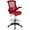 Red, variant on Bowery Hill Contemporary Mid Back Mesh Drafting Stool in Dark Gray