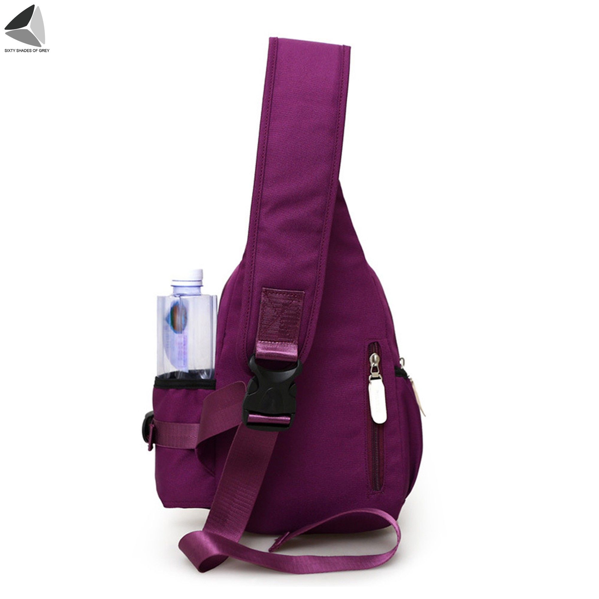 PULLIMORE Crossbody Sling Backpacks for Women Men Nylon Waterproof Shoulder Chest Bags Messenger Bags for Hiking Cycling Travel Business (Black) - image 5 of 9