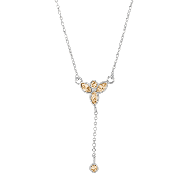 Collar para Mujer con Cristal Swarovski Blossom– Bañado en Rodio- Collar Elegante y Brillante-Collares de Mujer de Moda- Joyería para Mujer de Moda- Regalo especial Ortiz Espinosa Temporada