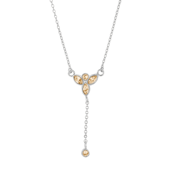 Collar para Mujer con Cristal Swarovski Blossom– Bañado en Rodio- Collar Elegante y Brillante-Collares de Mujer de Moda- Joyería para Mujer de Moda- Regalo especial Ortiz Espinosa Temporada