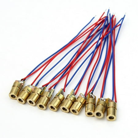 Diode Pump Laser - 10pcs 5 Volt 5mW 650nm Red Dot Laser Diode Module Heads