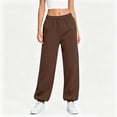 thumbnail image 4 of Yutgune Baggy Sweatpants Women High Waist Drawstring Ribbed Cuff Womens Sweatpants with Pockets, 4 of 9