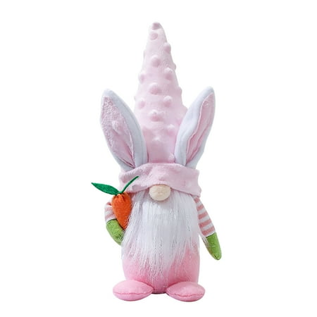 

Giyblacko Doll Easter Decorations Creative Cute Rabbit Ears Forest Man Doll Pendant Rabbit Party Atmosphere Decoration Arrangement