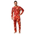 thumbnail image 3 of Halloween Family Pajamas Set Long Sleeve Crew Neck, Soft Matching Halloween Pajamas with Flame Ghost Witch Hat Print, Hot Family Halloween Pajama Set Sleepwear, 3 of 6