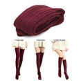 thumbnail image 6 of LAVA Women Thigh High Socks Extra Long Warm Over the Knee High Stockings Leg Warmers Black, 6 of 8