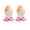 Pink, variant on 2 Pcs Egg Cups Soft Plastic Cartoon Egg Holders, Fun Duck Feet Shaped Egg Tray, Cup Egg Stand, Dishwasher - Ea