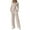 Beige, variant on Women's Two-Piece Matching Loungewear Set, Stylish Suit, Sweater Top and Wide-Leg Pants Tracksuit, Elegant and Comfortable Home Wear,Khaki,L