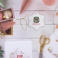 thumbnail image 6 of 3drose, May Good Fortune Never Leave Your Doorstep. Chinese Zodiac 2025., 3 inch Snowflake Porcelain Ornament, 6 of 7